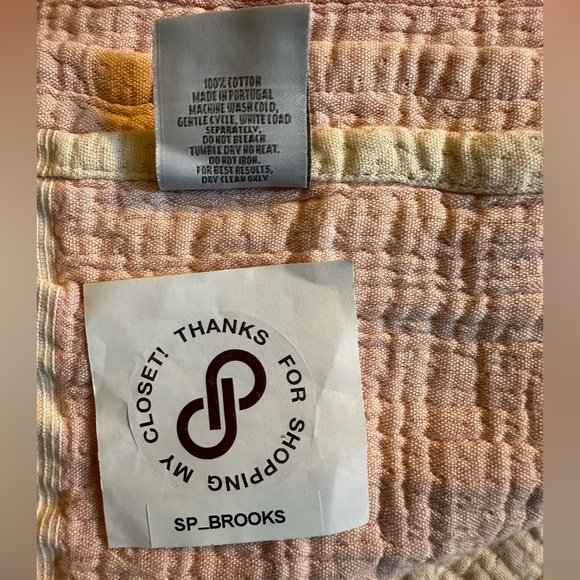 🎁Texteis Penedo Throw Blanket - Pink Color Block - Picture 6 of 8